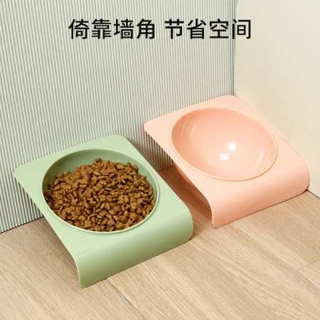 Original tilted wall-mounted pet bowl, creative neck guard dog bowl, anti-tipping, fixed on the skirting board cat bowl Original tilted wall-mounted pet bowl, creative neck guard dog bowl, anti-tipping, fixed on the skirting board cat bowl